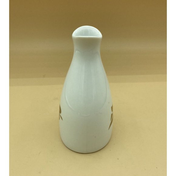Porsgrund Norway Varefakta Cruet Vase P555 White Gold Bird Emblem 5.5” x 3.5” - Picture 6 of 9